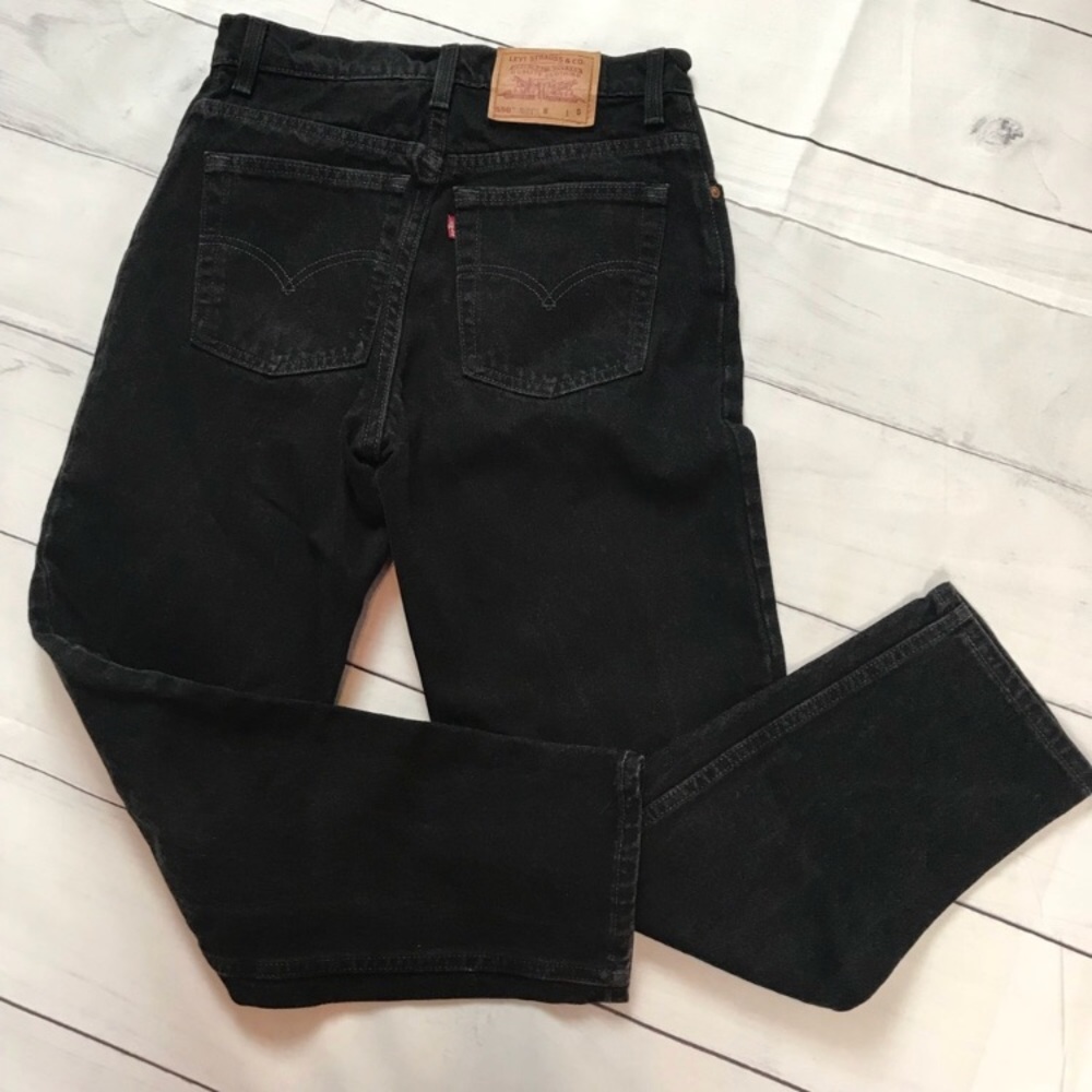 Vtg 80’s Levi’s 550 High Waist Black Denim Jeans